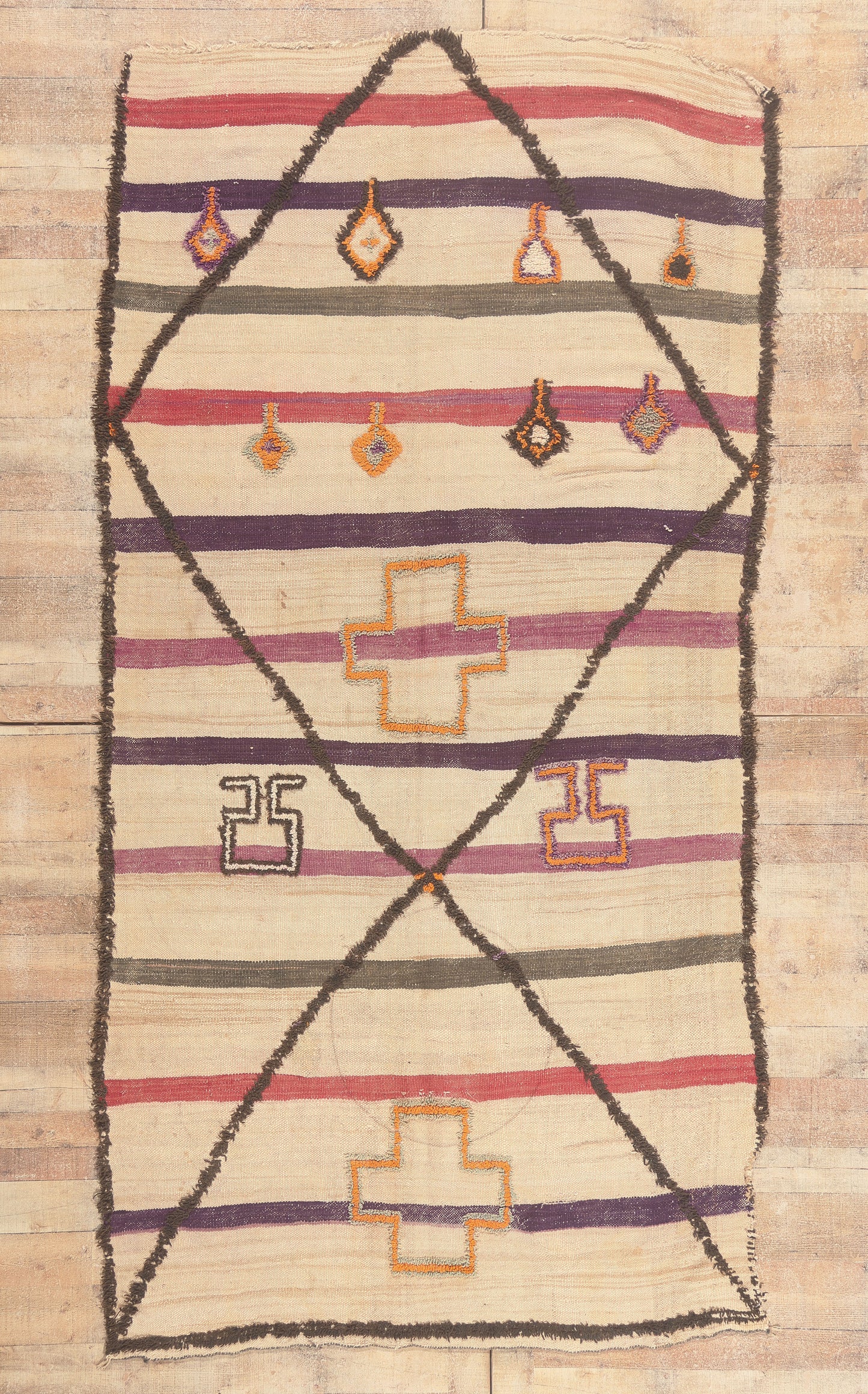 5 x 11 - Ivory Vintage Glaoui Moroccan Rug - 22055