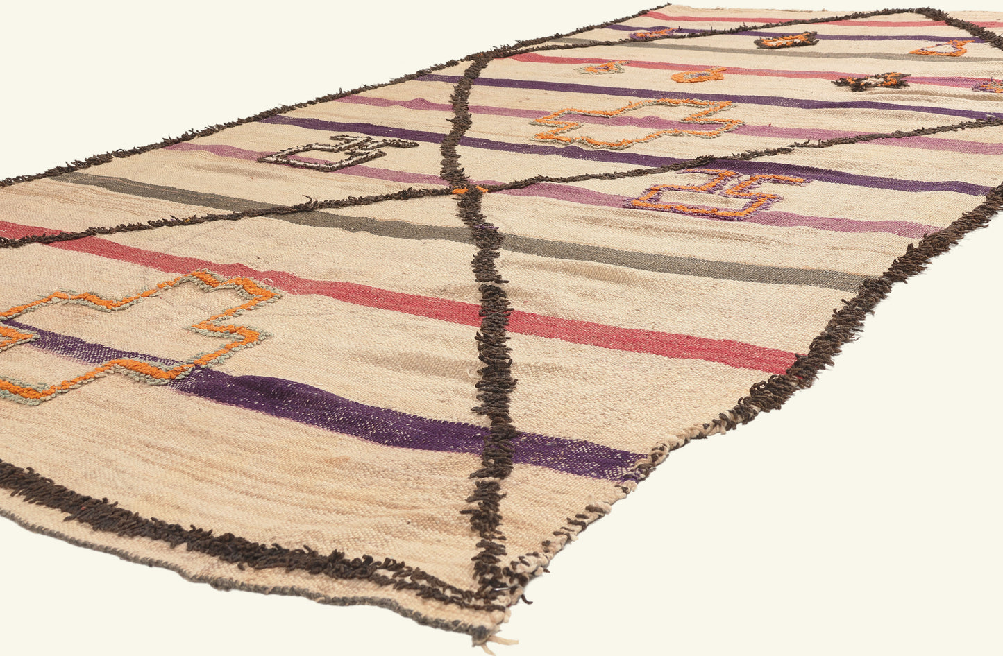 5 x 11 - Ivory Vintage Glaoui Moroccan Rug - 22055