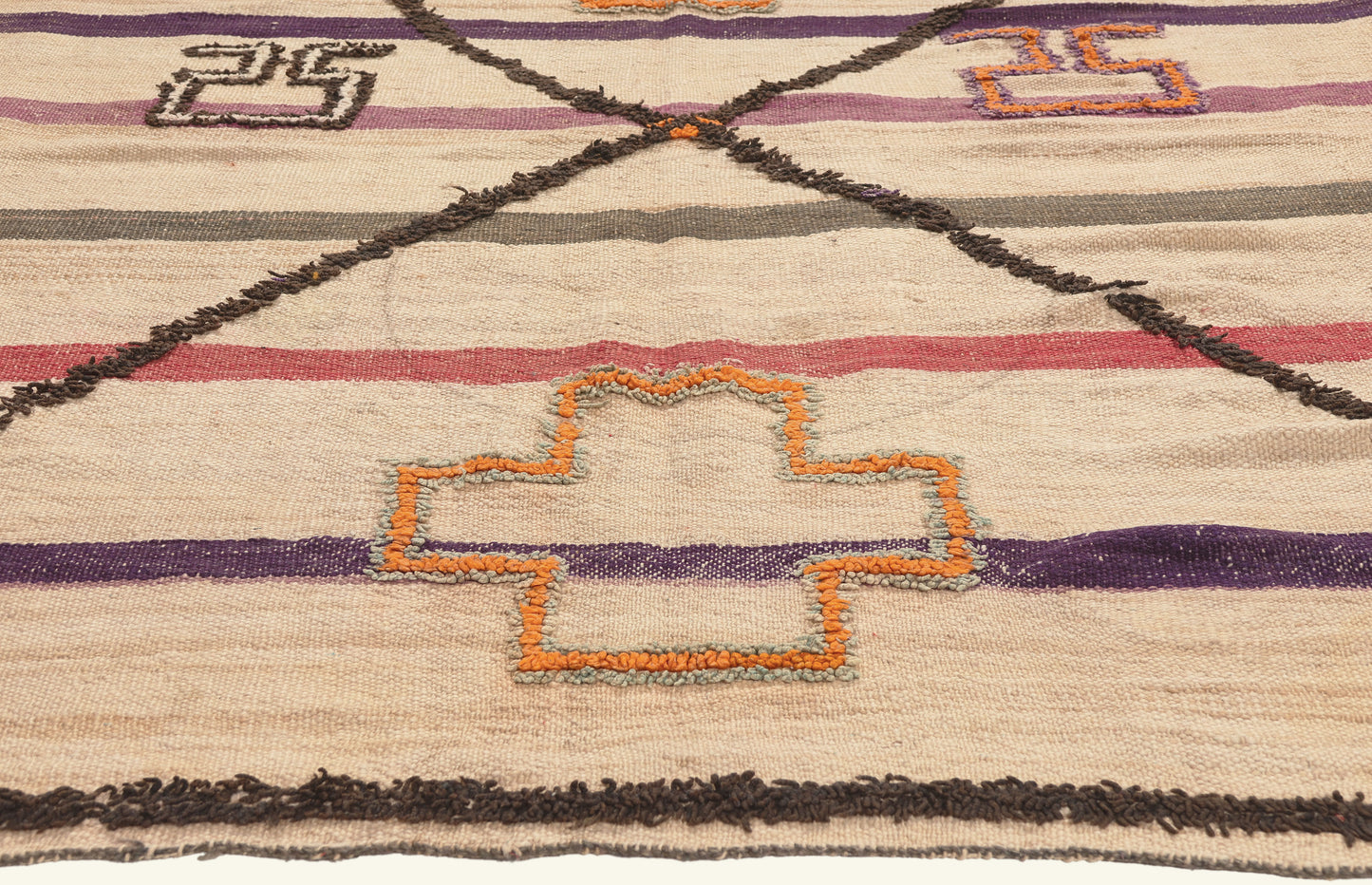 5 x 11 - Ivory Vintage Glaoui Moroccan Rug - 22055