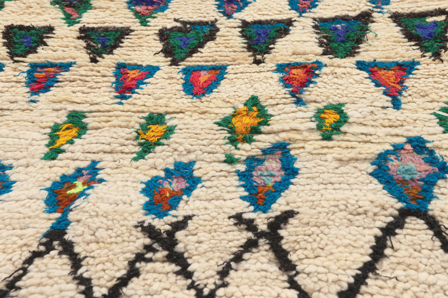 3 x 5 - Ivory Vintage Azilal Moroccan Rug - 22057