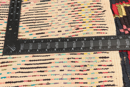 4 x 7 - Black Vintage Azilal Moroccan Rug - 22058