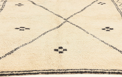 5 x 9 - Ivory Vintage Azilal Moroccan Rug - 22062
