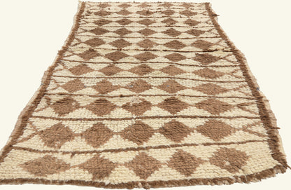 3 x 7 - Ivory Vintage Azilal Moroccan Rug - 22064