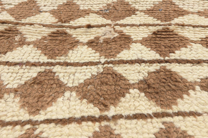 3 x 7 - Ivory Vintage Azilal Moroccan Rug - 22064