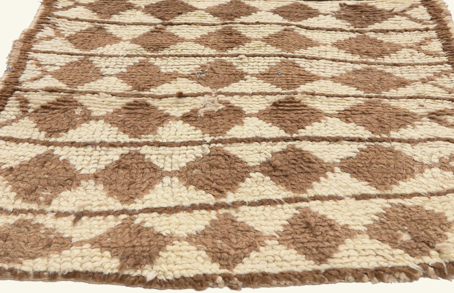 3 x 7 - Ivory Vintage Azilal Moroccan Rug - 22064