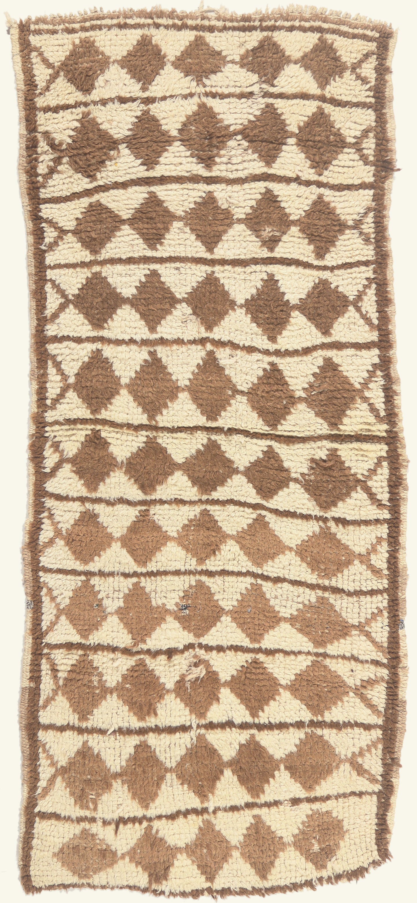 3 x 7 - Ivory Vintage Azilal Moroccan Rug - 22064