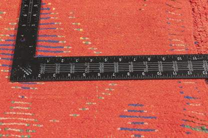 4 x 10 - Red Vintage Azilal Moroccan Rug - 22065