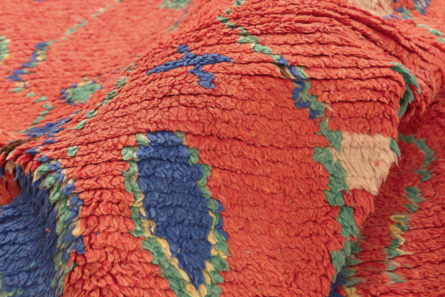 4 x 10 - Red Vintage Azilal Moroccan Rug - 22065