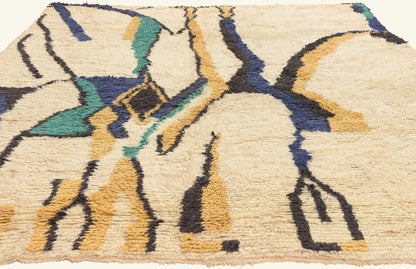 7 x 9 - Ivory Vintage Beni Ourain Moroccan Rug - 22069