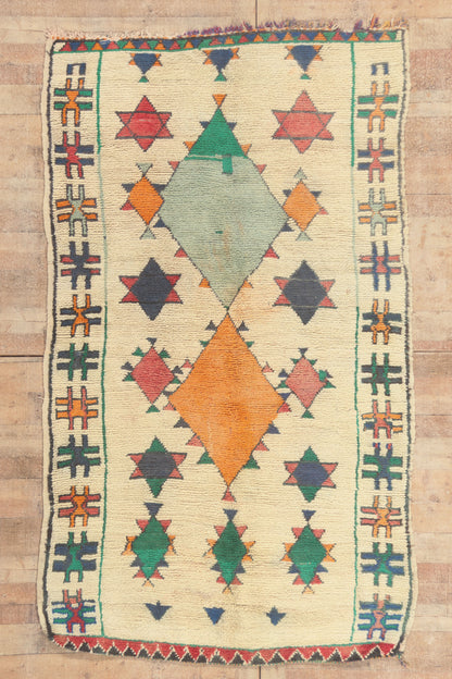 5 x 9 - Ivory Vintage Azilal Moroccan Rug - 22072
