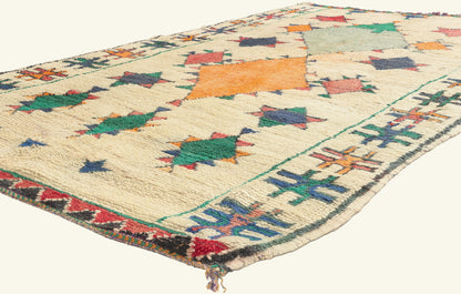 5 x 9 - Ivory Vintage Azilal Moroccan Rug - 22072
