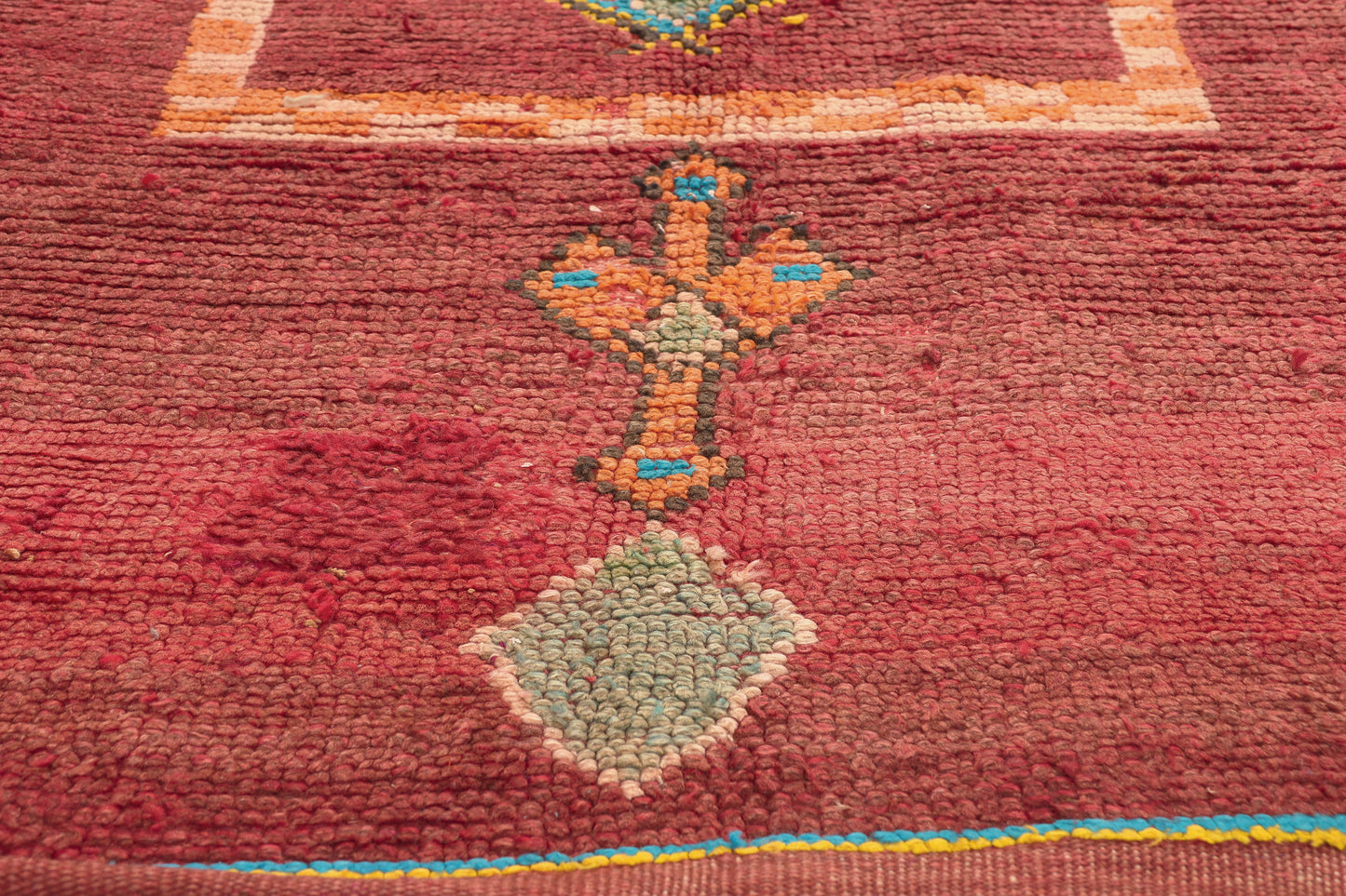 7 x 10 - Red Vintage Taznakht Moroccan Rug - 22073