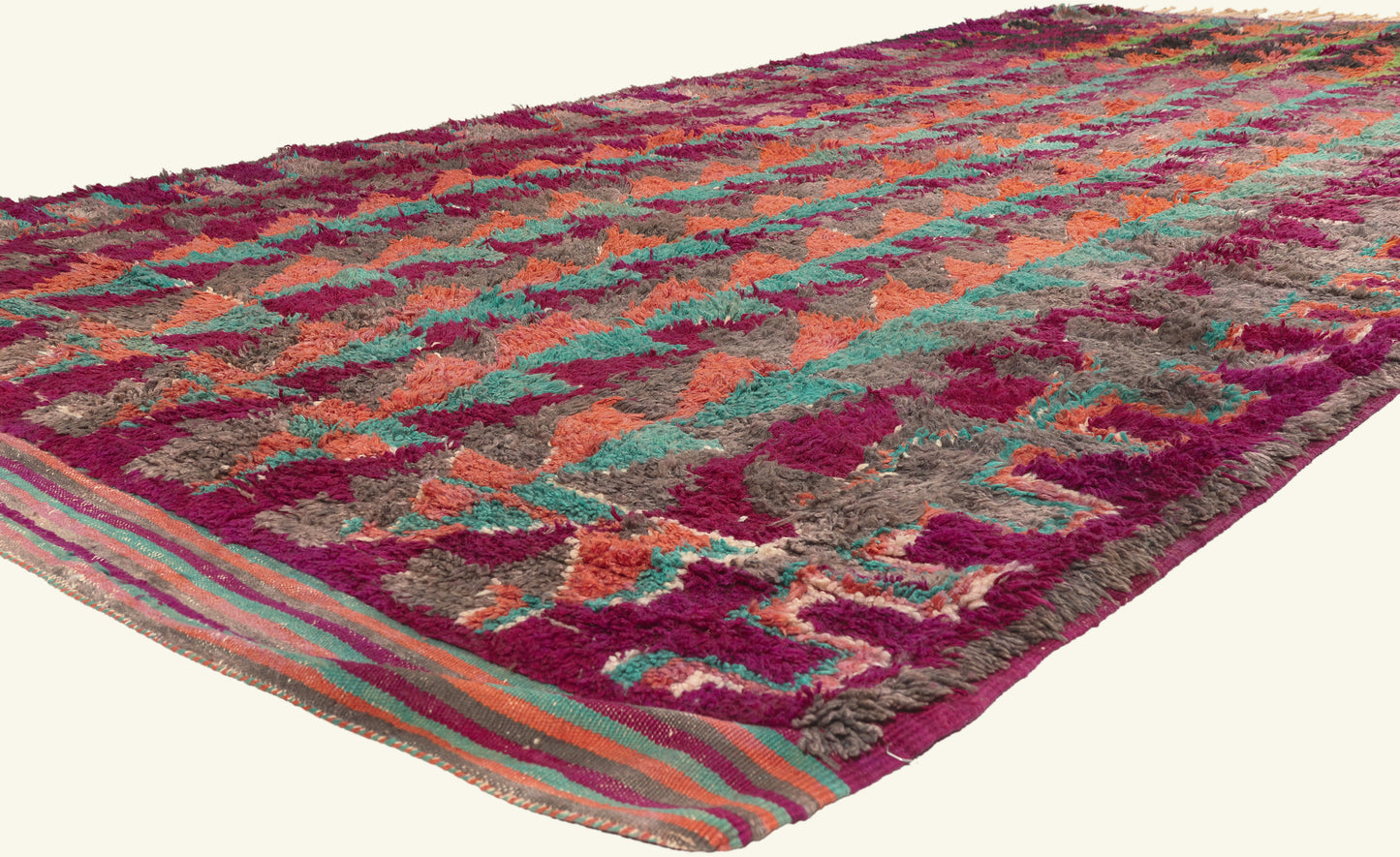 8 x 16 - Magenta Vintage Boujad Moroccan Rug - 22074