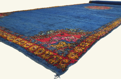 10 x 28 - Blue Vintage Beni MGuild Moroccan Rug - 22075