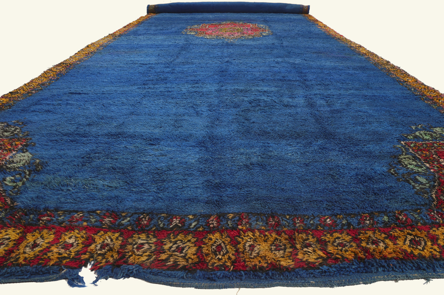 10 x 28 - Blue Vintage Beni MGuild Moroccan Rug - 22075