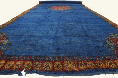 10 x 28 - Blue Vintage Beni MGuild Moroccan Rug - 22075