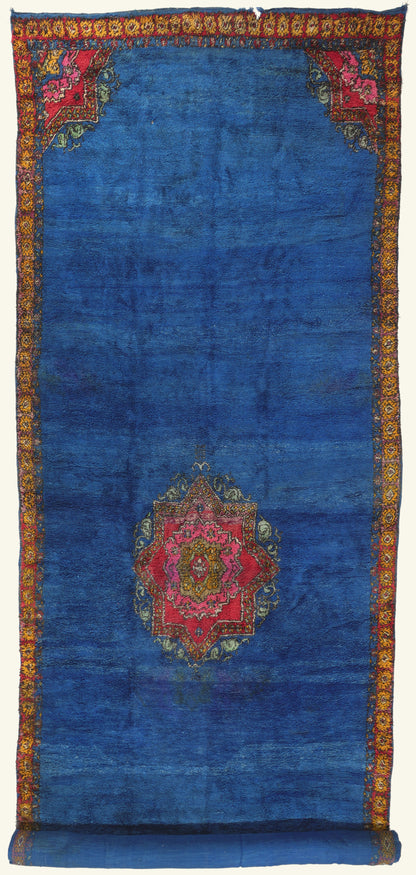 10 x 28 - Blue Vintage Beni MGuild Moroccan Rug - 22075