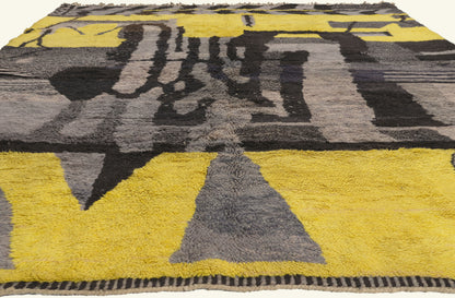 9 x 12 - Black New Beni Mrirt Moroccan Rug - 22076