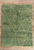 8 x 11 - Green New Beni Mrirt Moroccan Rug - 22077