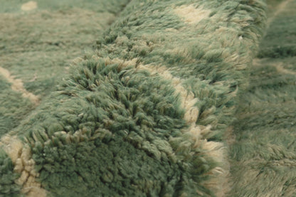 8 x 11 - Green New Beni Mrirt Moroccan Rug - 22077