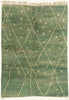 8 x 11 - Green New Beni Mrirt Moroccan Rug - 22077