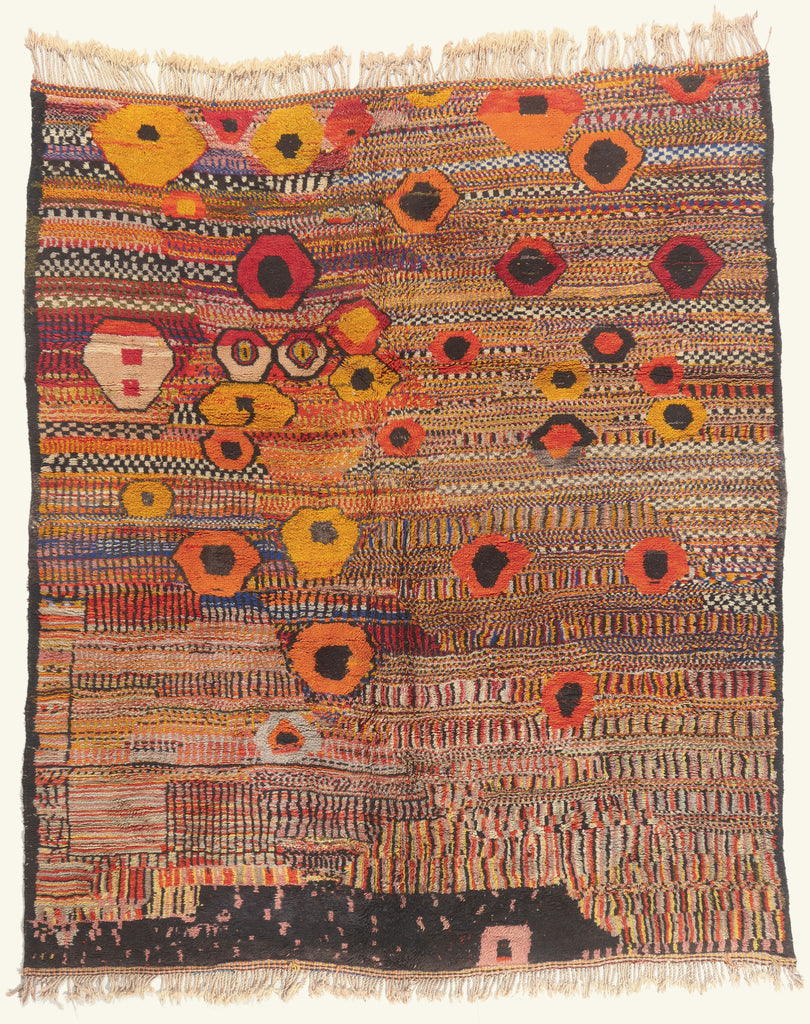 9 x 11 - Multicolor New Beni Mrirt Moroccan Rug - 22078