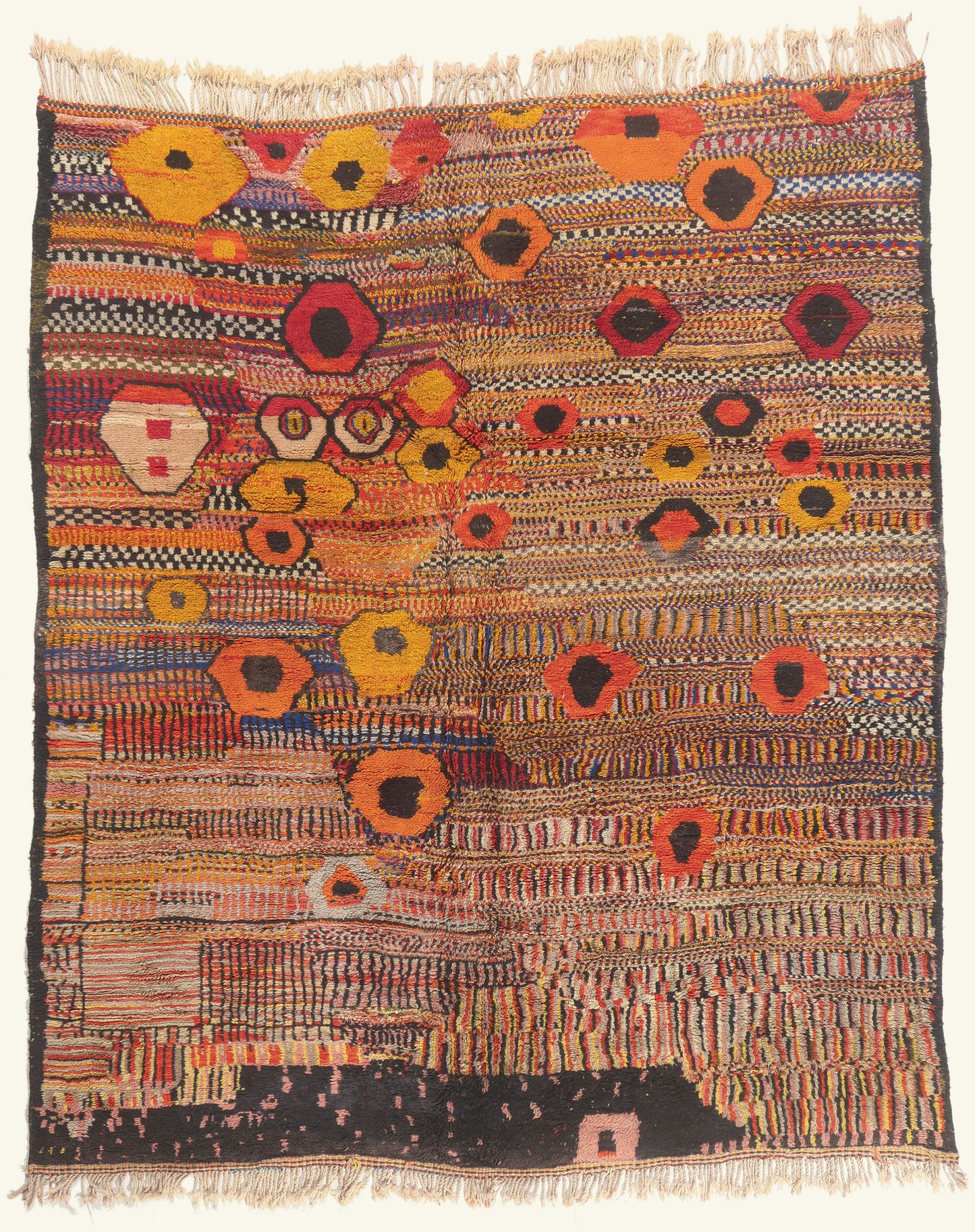 9 x 11 - Multicolor New Beni Mrirt Moroccan Rug - 22078