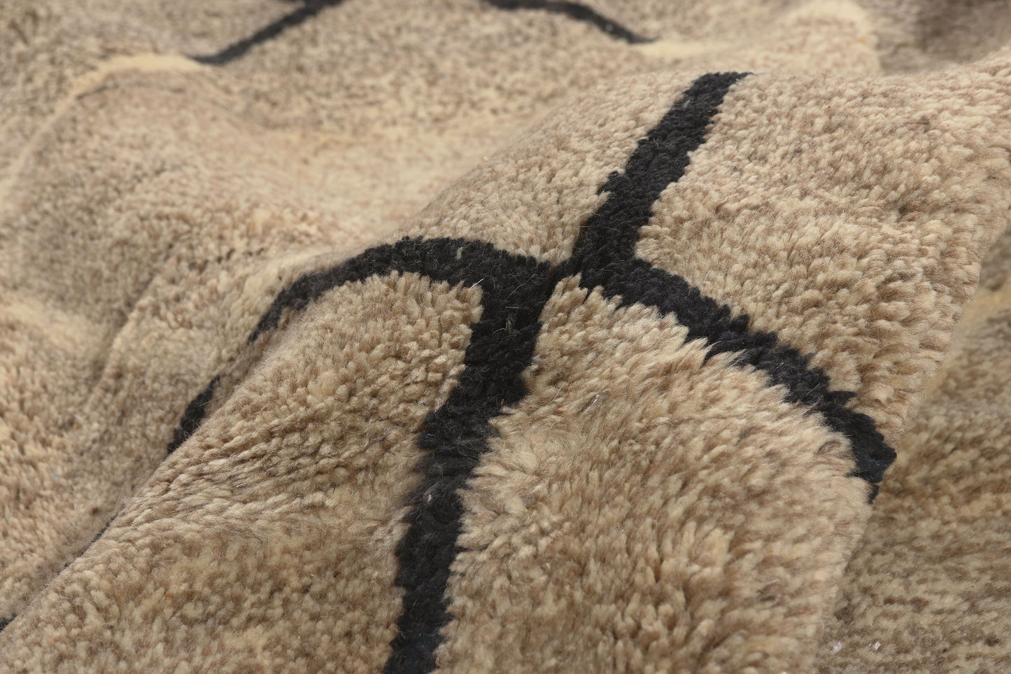 11 x 13 - Beige New Beni Mrirt Moroccan Rug - 22082