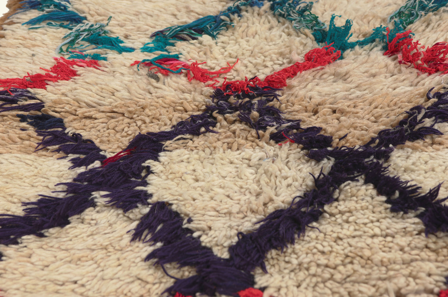 3 x 5 - Ivory Vintage Azilal Moroccan Rug - 22083