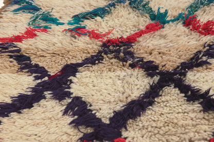 3 x 5 - Ivory Vintage Azilal Moroccan Rug - 22083