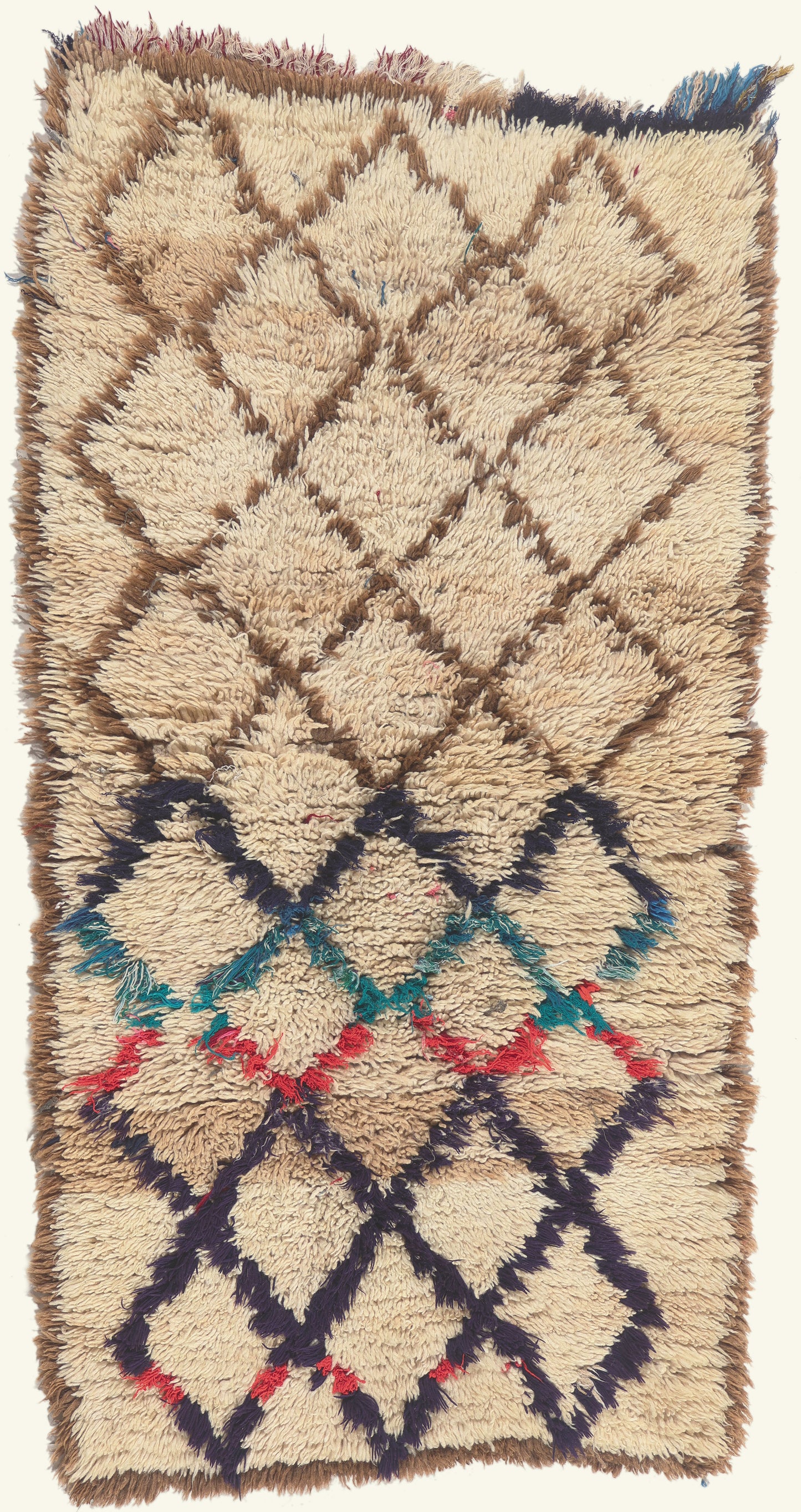 3 x 5 - Ivory Vintage Azilal Moroccan Rug - 22083