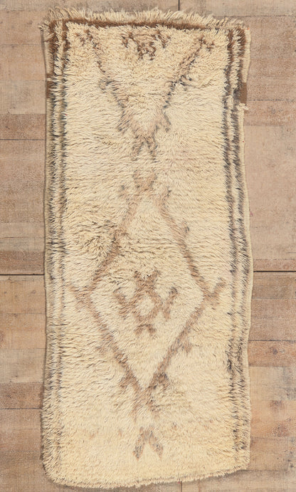 3 x 6 - Ivory Vintage Azilal Moroccan Rug - 22084