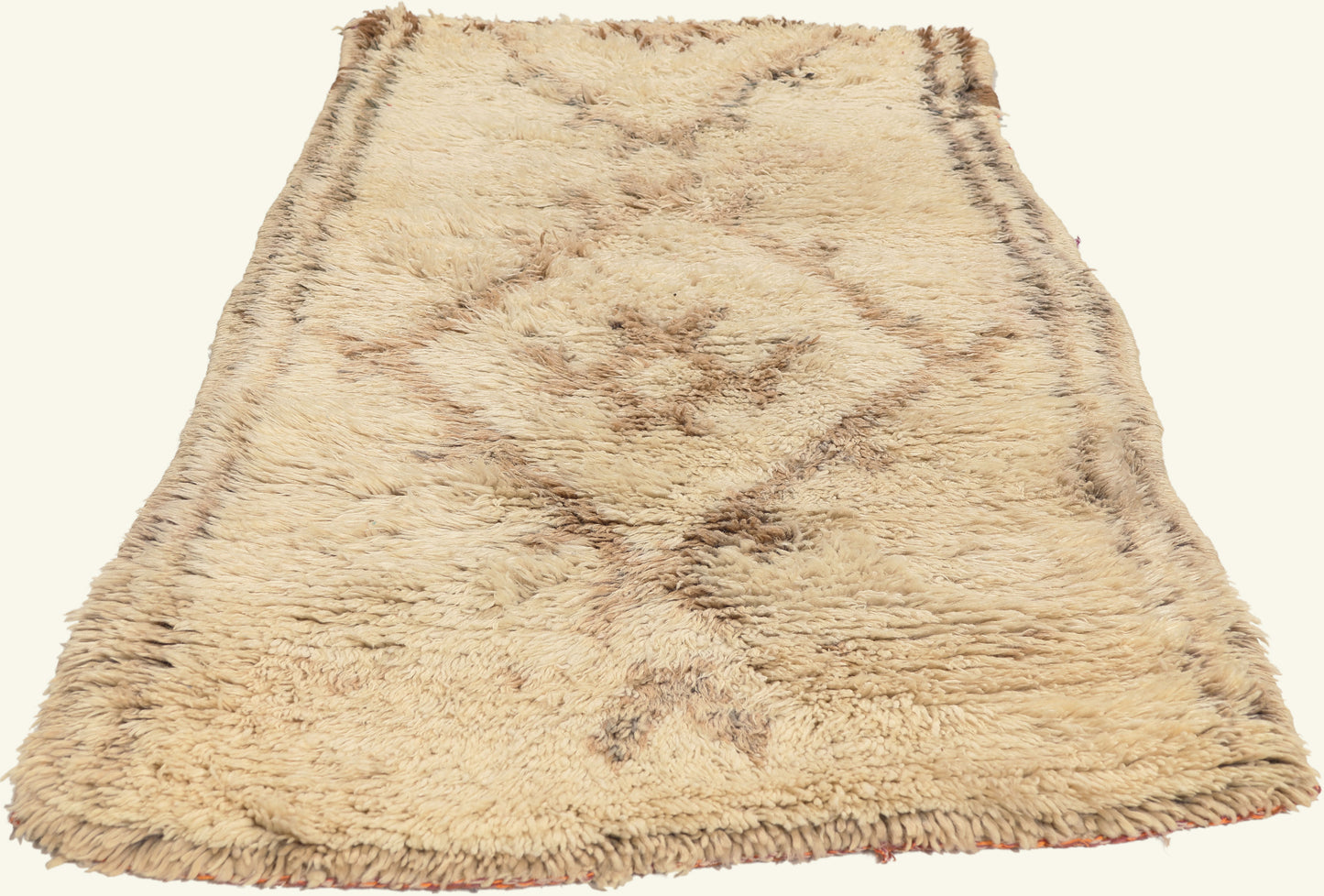 3 x 6 - Ivory Vintage Azilal Moroccan Rug - 22084