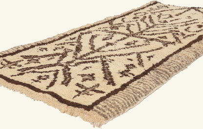 3 x 6 - Ivory Vintage Azilal Moroccan Rug - 22085