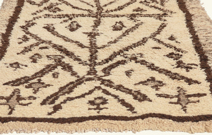 3 x 6 - Ivory Vintage Azilal Moroccan Rug - 22085