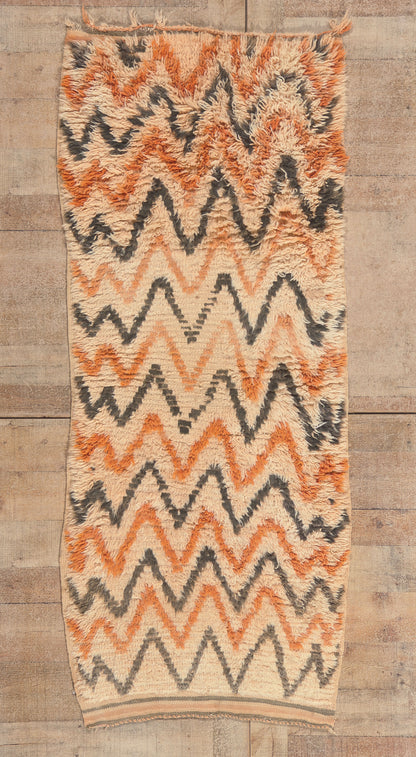 3 x 6 - Ivory Vintage Azilal Moroccan Rug - 22086
