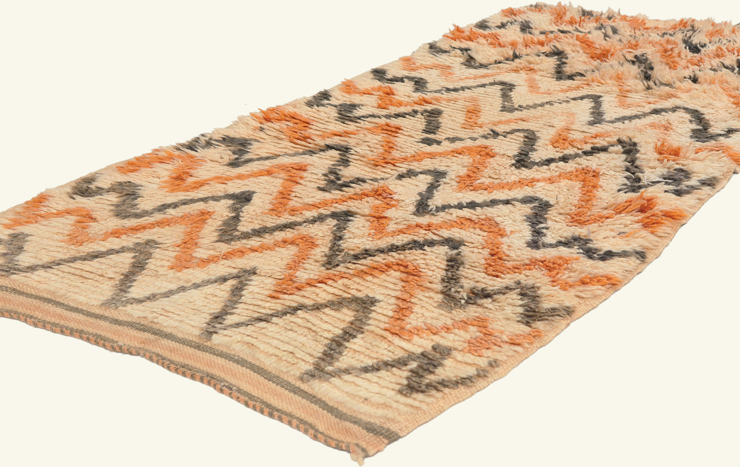 3 x 6 - Ivory Vintage Azilal Moroccan Rug - 22086
