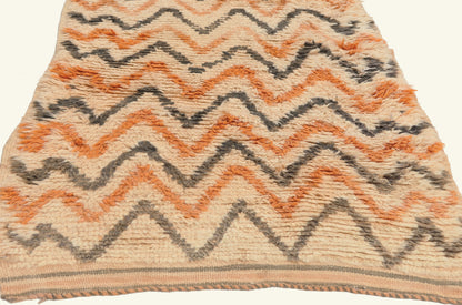 3 x 6 - Ivory Vintage Azilal Moroccan Rug - 22086