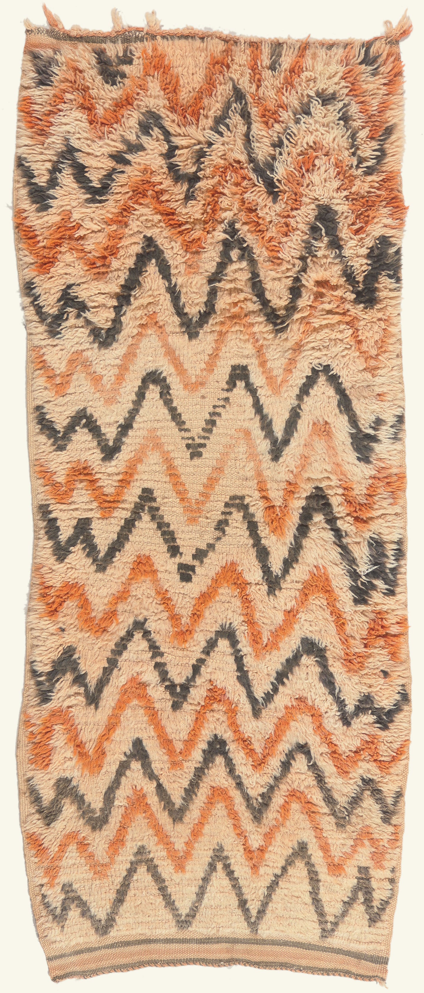 3 x 6 - Ivory Vintage Azilal Moroccan Rug - 22086