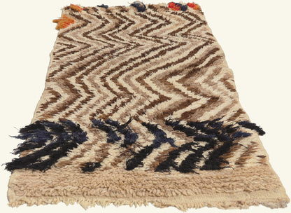 2 x 6 - Ivory Vintage Azilal Moroccan Rug - 22087