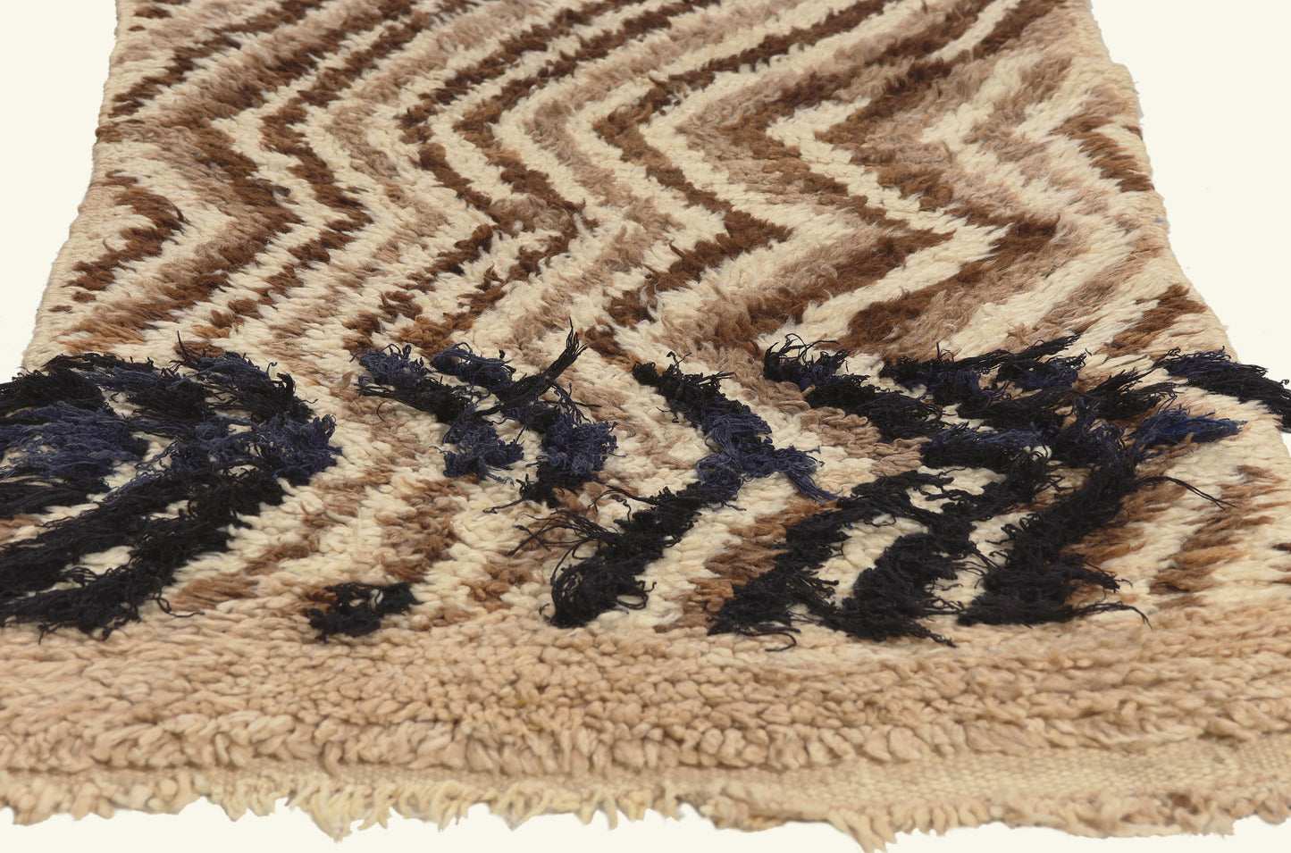 2 x 6 - Ivory Vintage Azilal Moroccan Rug - 22087