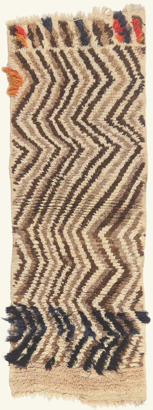 2 x 6 - Ivory Vintage Azilal Moroccan Rug - 22087