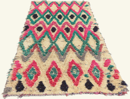 2 x 6 - Ivory Vintage Azilal Moroccan Rug - 22088