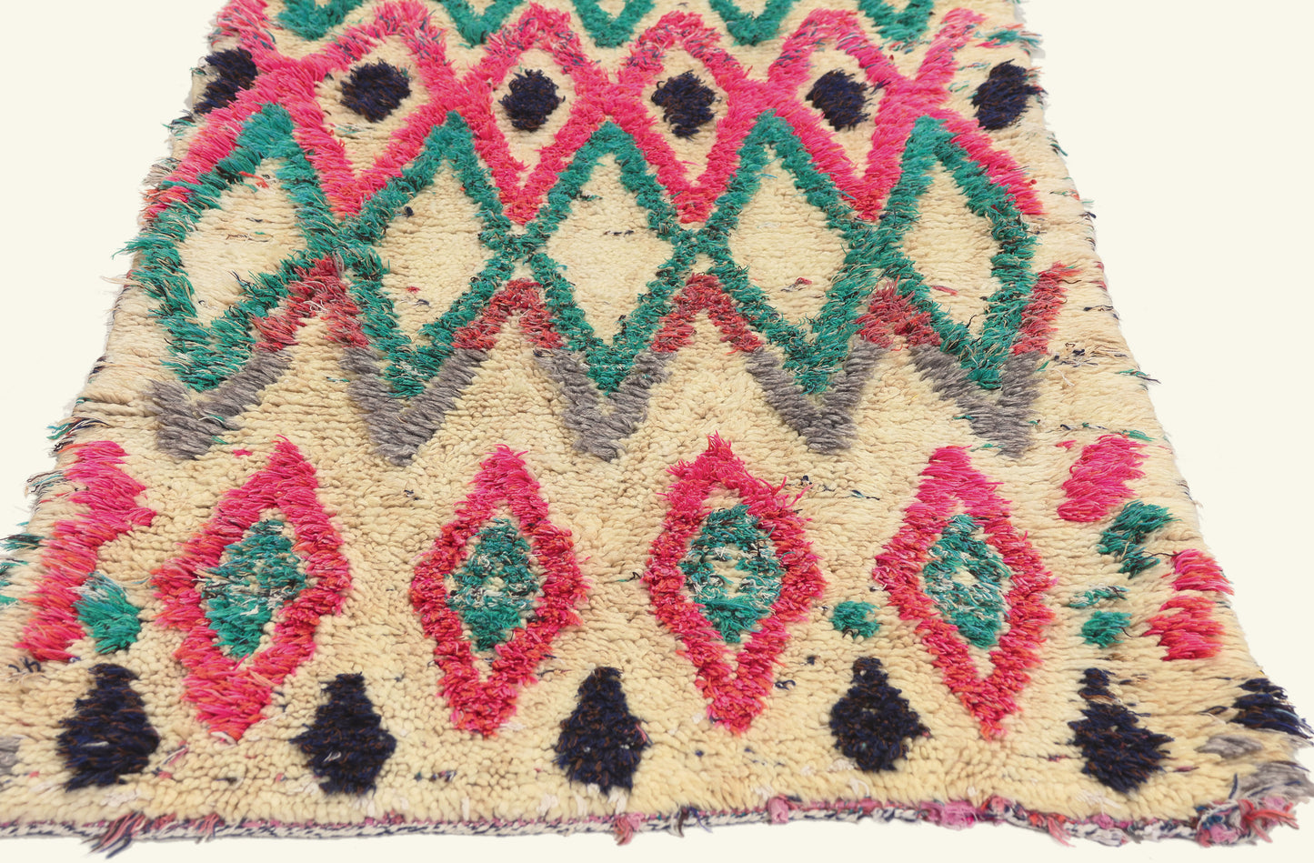 2 x 6 - Ivory Vintage Azilal Moroccan Rug - 22088