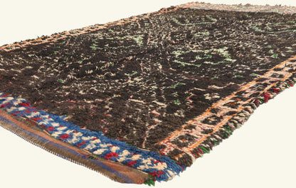 6 x 9 - Brown Vintage Beni MGuild Moroccan Rug - 22089