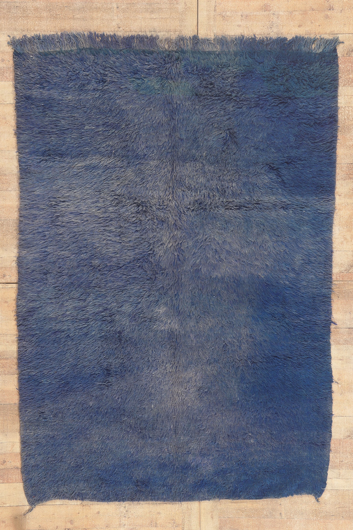 6 x 8 - Blue Vintage Beni Mrirt Moroccan Rug - 22090