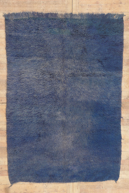 6 x 8 - Blue Vintage Beni Mrirt Moroccan Rug - 22090