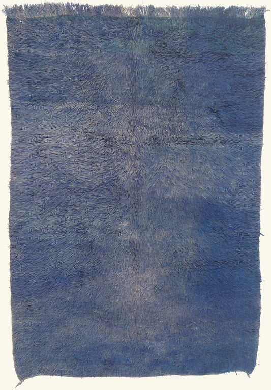 6 x 8 - Blue Vintage Beni Mrirt Moroccan Rug - 22090