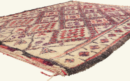 6 x 8 - Ivory Vintage Beni Ourain Moroccan Rug - 22091