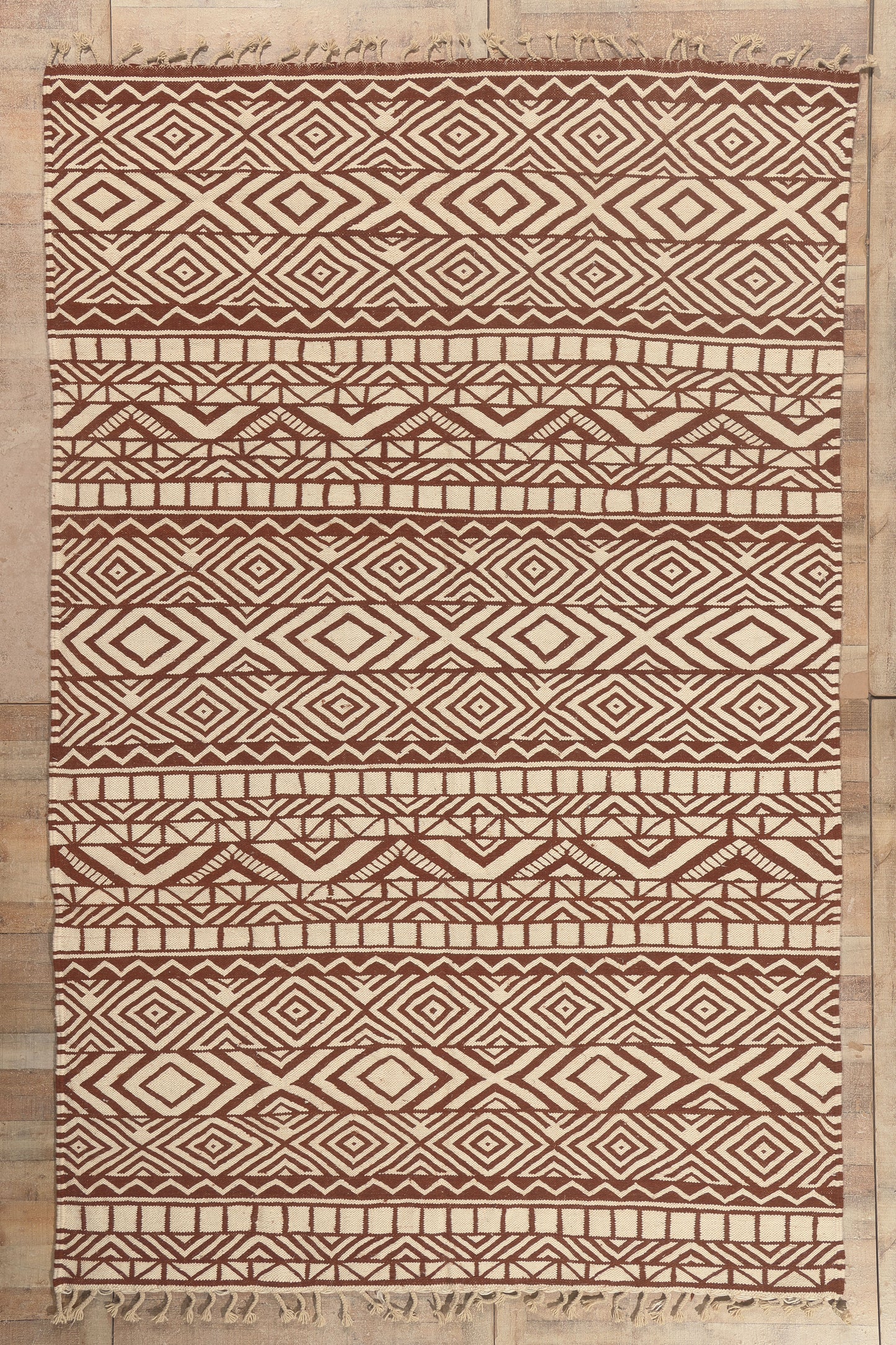 9 x 13 - Brown New Kilim Rug - 22093